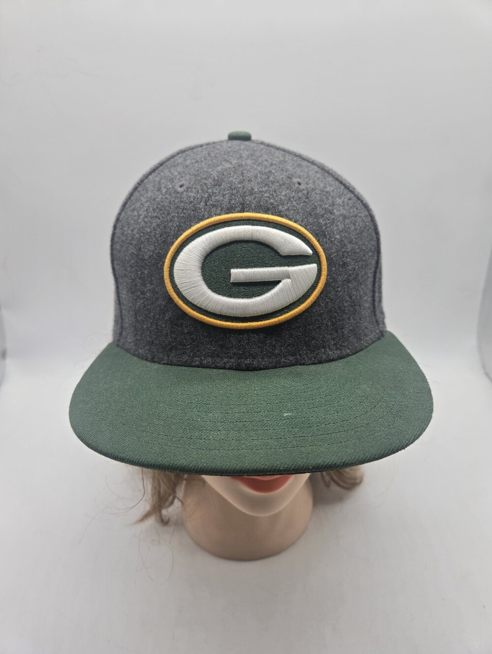 Green Bay Packers NFL New Era Fitted Hat. Size 7 3/8